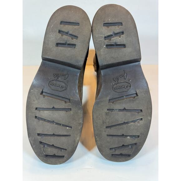 12 D Chippewa Brown Leather Steel Toe Work Boots Slip On Logger Made In USA - Picture 10 of 16